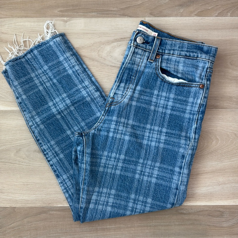 Levi’s - Wedgie Straight Plaid Jeans